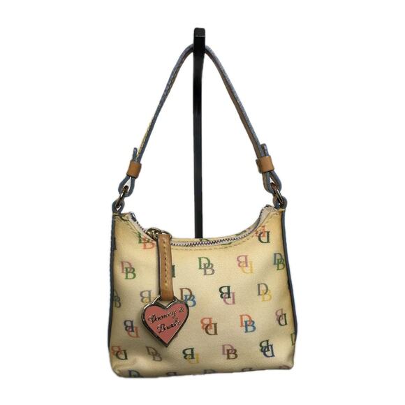 Dooney & Bourke Handbags - VTG Dooney & Bourke Y2K Micro Bag Rainbow Zip Multicolor DB Monogram